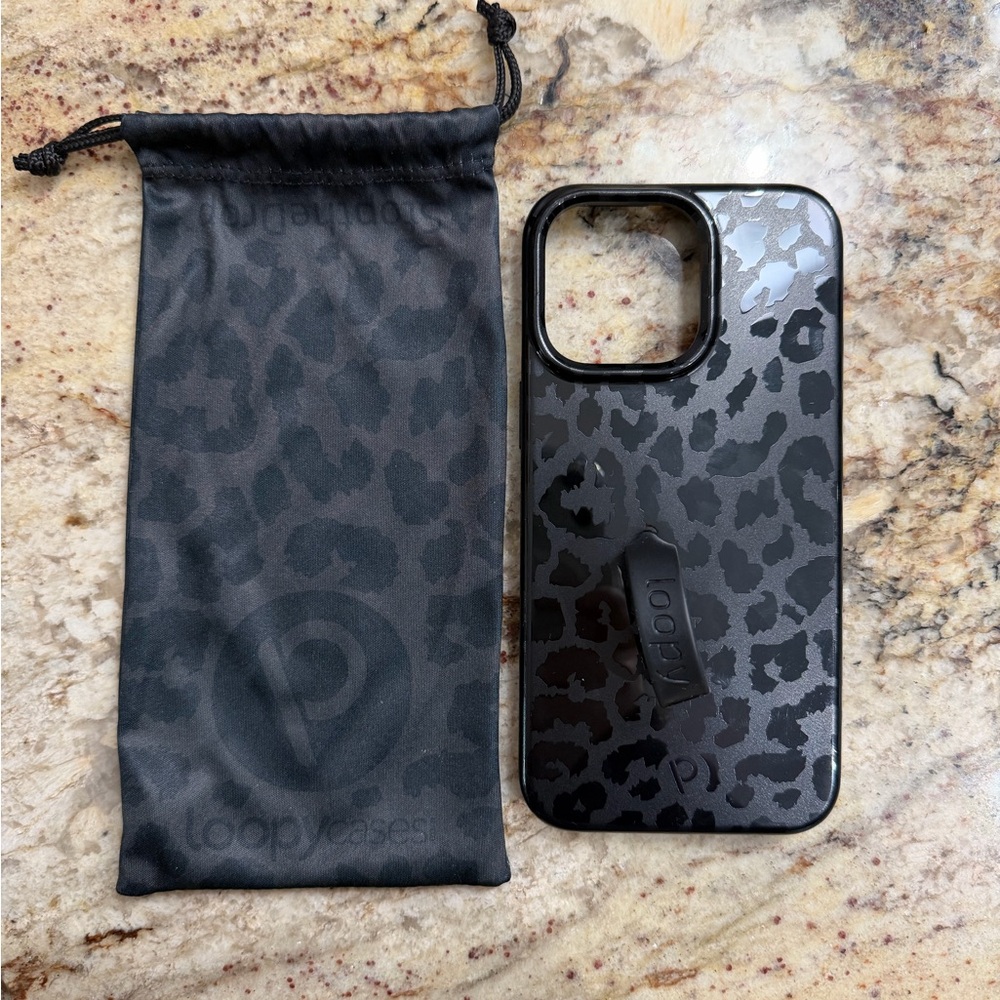 Loopy Case Black Leopard Print Phone Case
